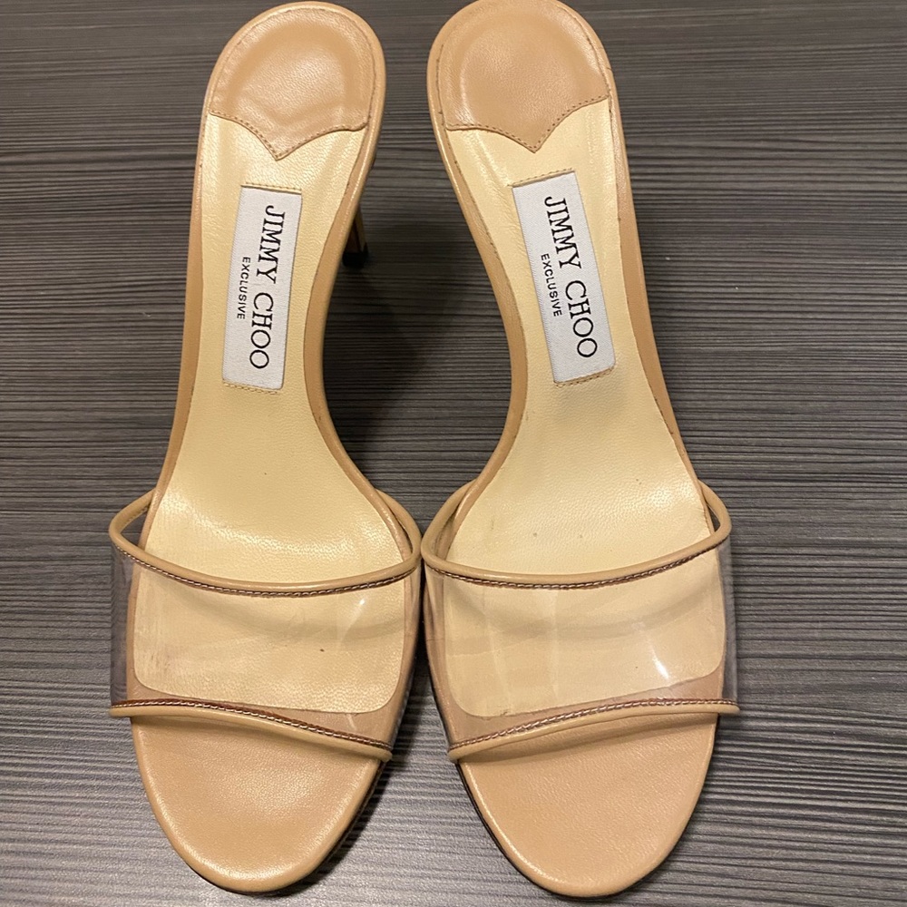 Jimmy Choo Stacy Leather & PVC mule
